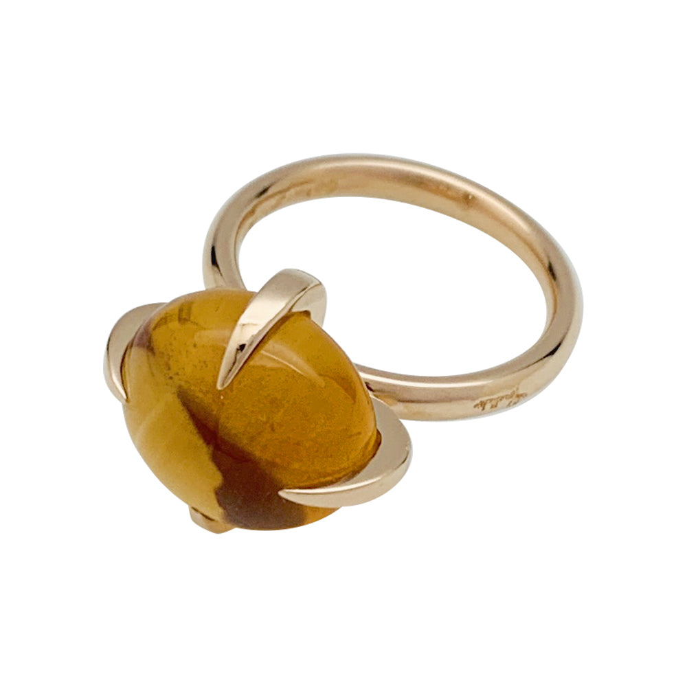 Pomellato "Veleno" ring in pink gold and citrine.