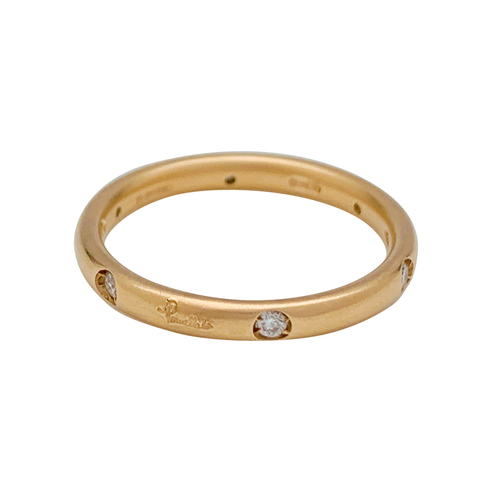 Pomellato ring, "Lucciole", pink gold, diamonds.