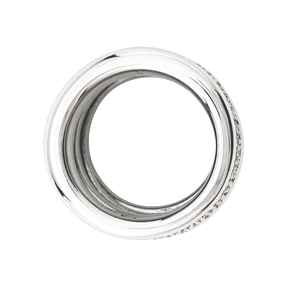 Pomellato ring, "Tubolare", white gold, diamonds.