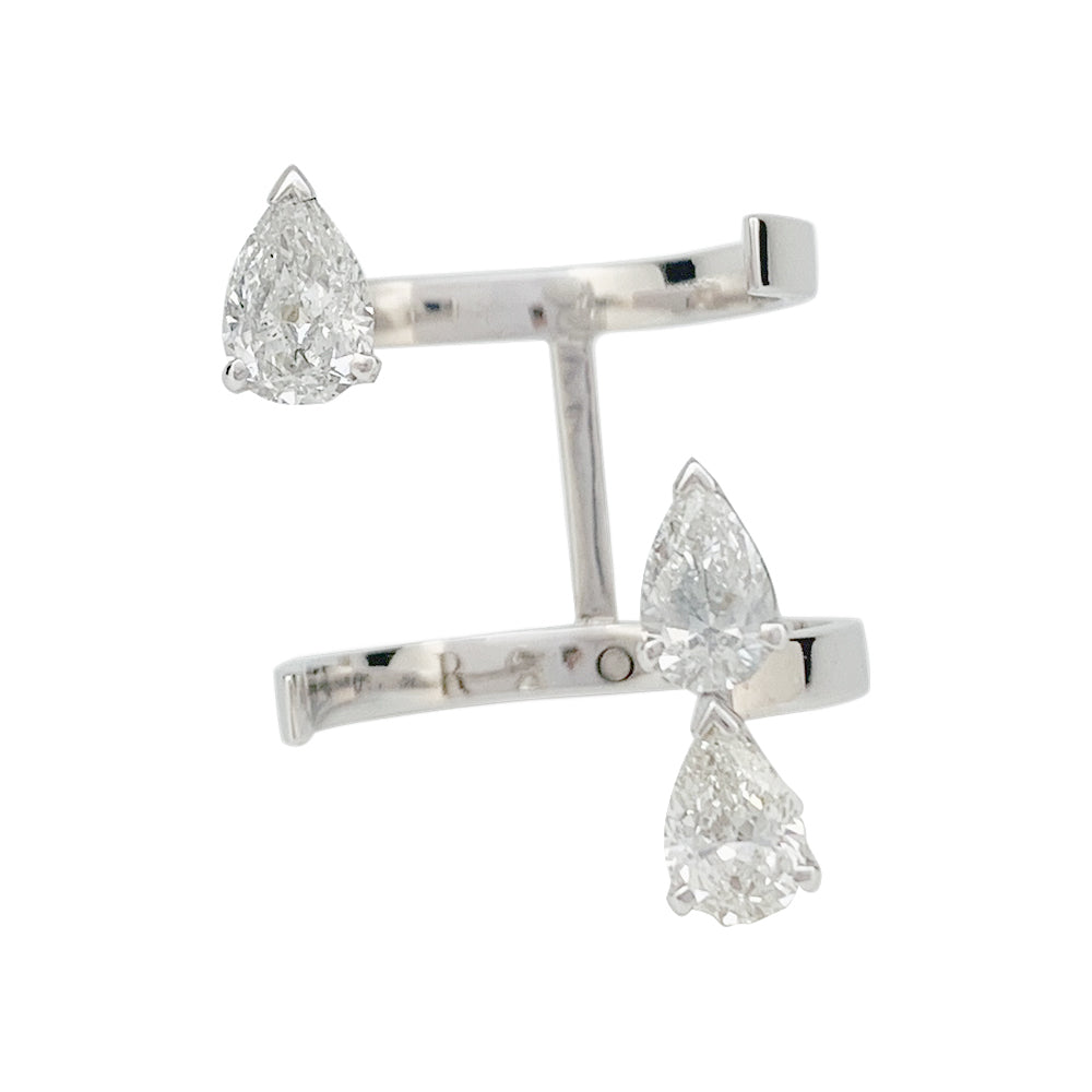 Repossi "Vacuum-set" ring, white gold and diamonds.