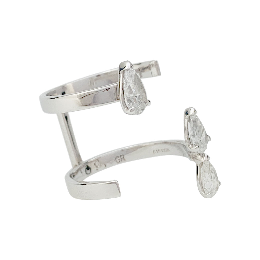 Repossi "Vacuum-set" ring, white gold and diamonds.