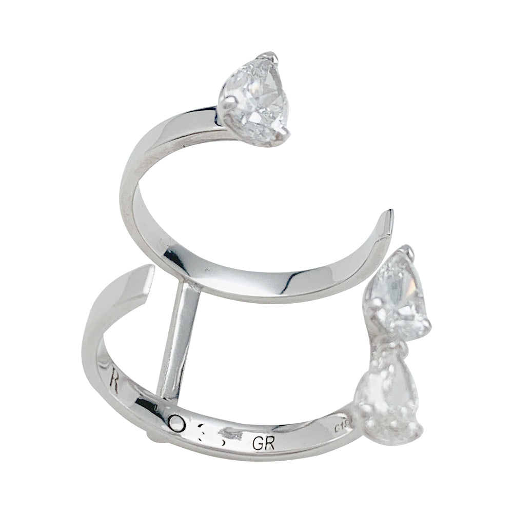 Repossi "Vacuum-set" ring, white gold and diamonds.
