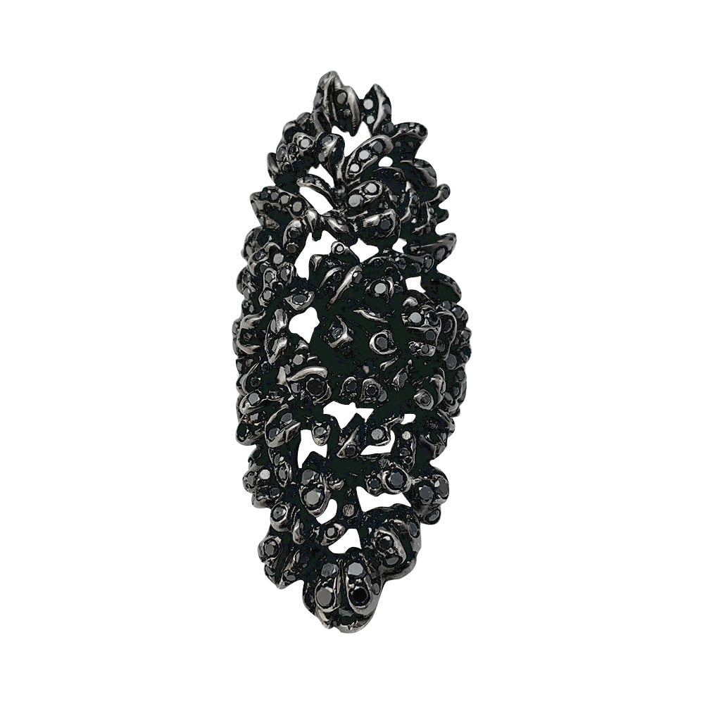Bague Repossi "Nérée" en or blanc noirci et diamants.
