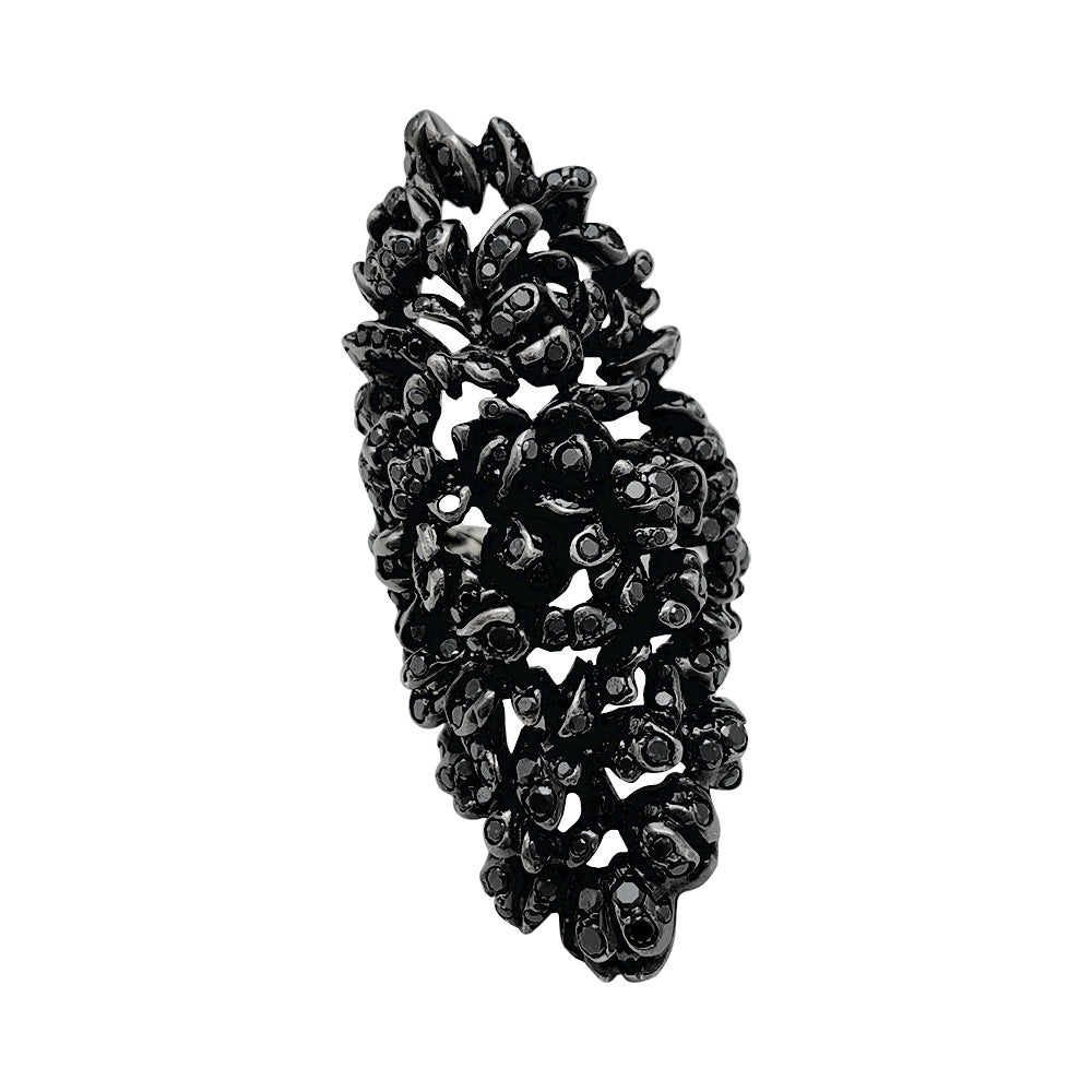 Repossi "Nérée" ring in blackened white gold and diamonds.