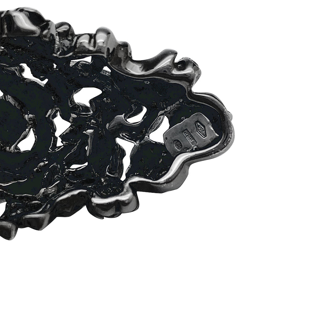 Repossi "Nérée" ring in blackened white gold and diamonds.