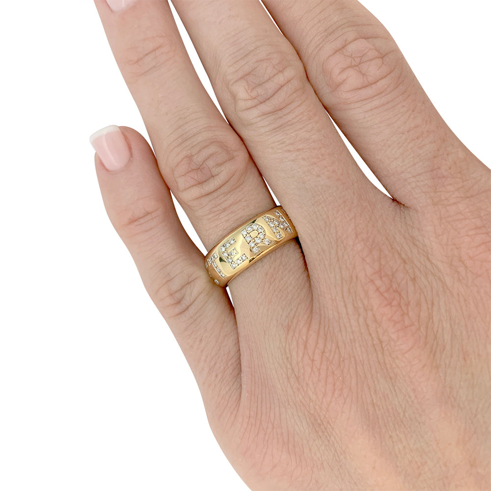 Van Cleef & Arpels ring, "Eternity ring", yellow gold, diamonds.