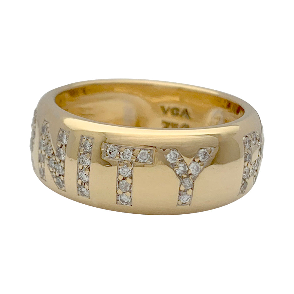 Van Cleef & Arpels ring, "Eternity ring", yellow gold, diamonds.