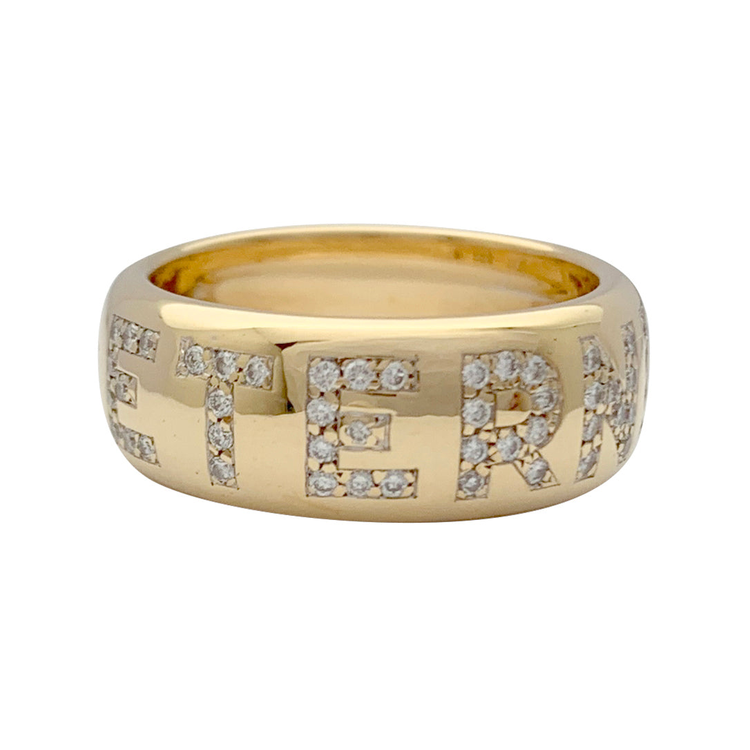 Bague Van Cleef & Arpels, "Eternity ring", or jaune, diamants.