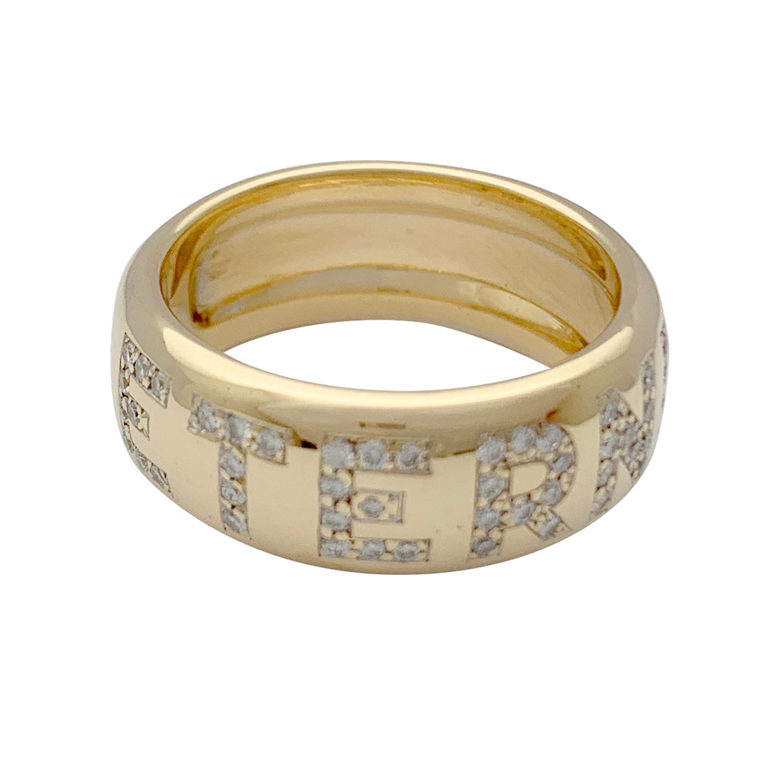 Van Cleef & Arpels ring, "Eternity ring", yellow gold, diamonds.