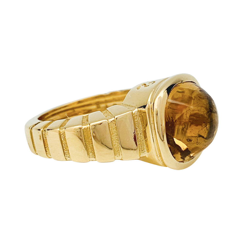 Van Cleef & Arpels "Façade" ring in yellow gold, citrine.