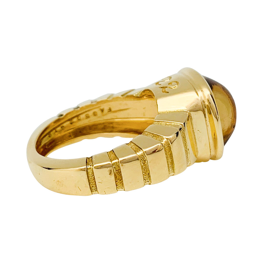Van Cleef & Arpels "Façade" ring in yellow gold, citrine.