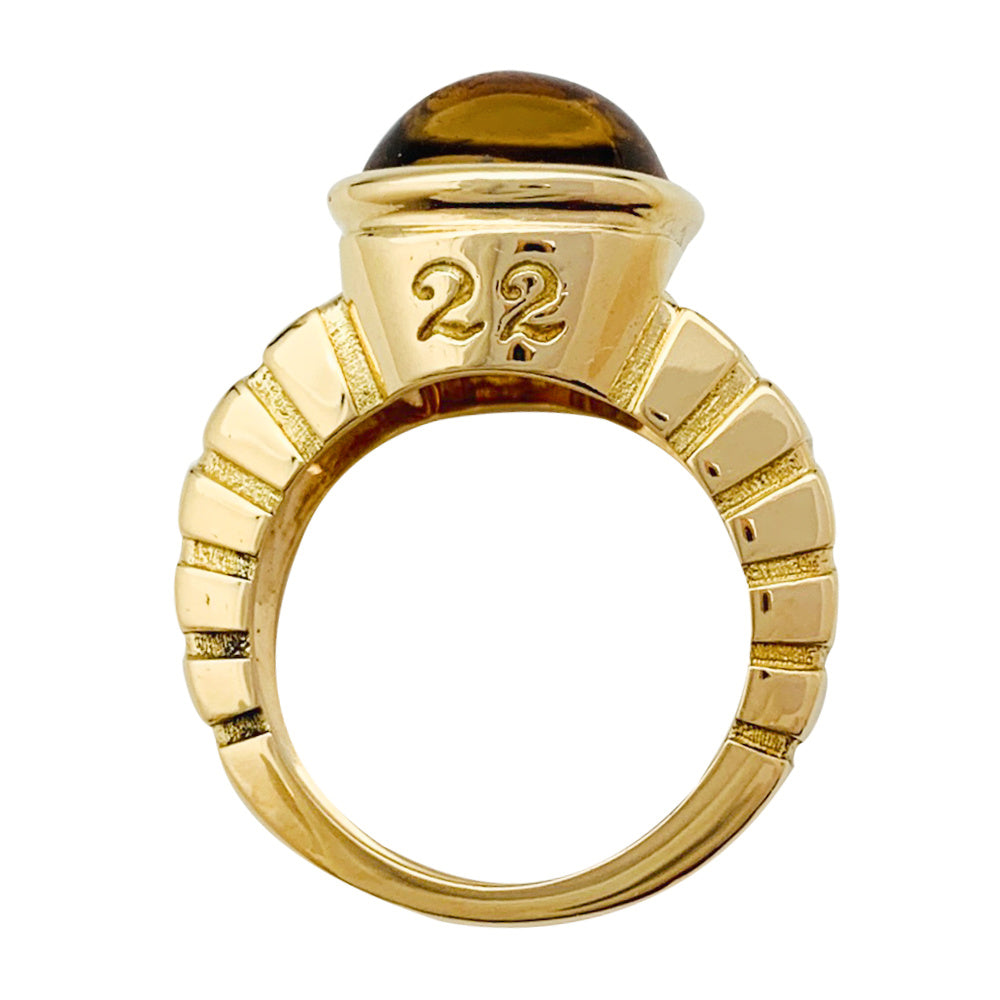 Van Cleef & Arpels "Façade" ring in yellow gold, citrine.