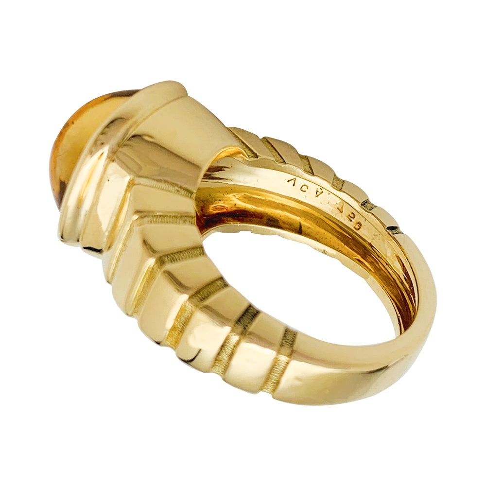 Van Cleef & Arpels "Façade" ring in yellow gold, citrine.