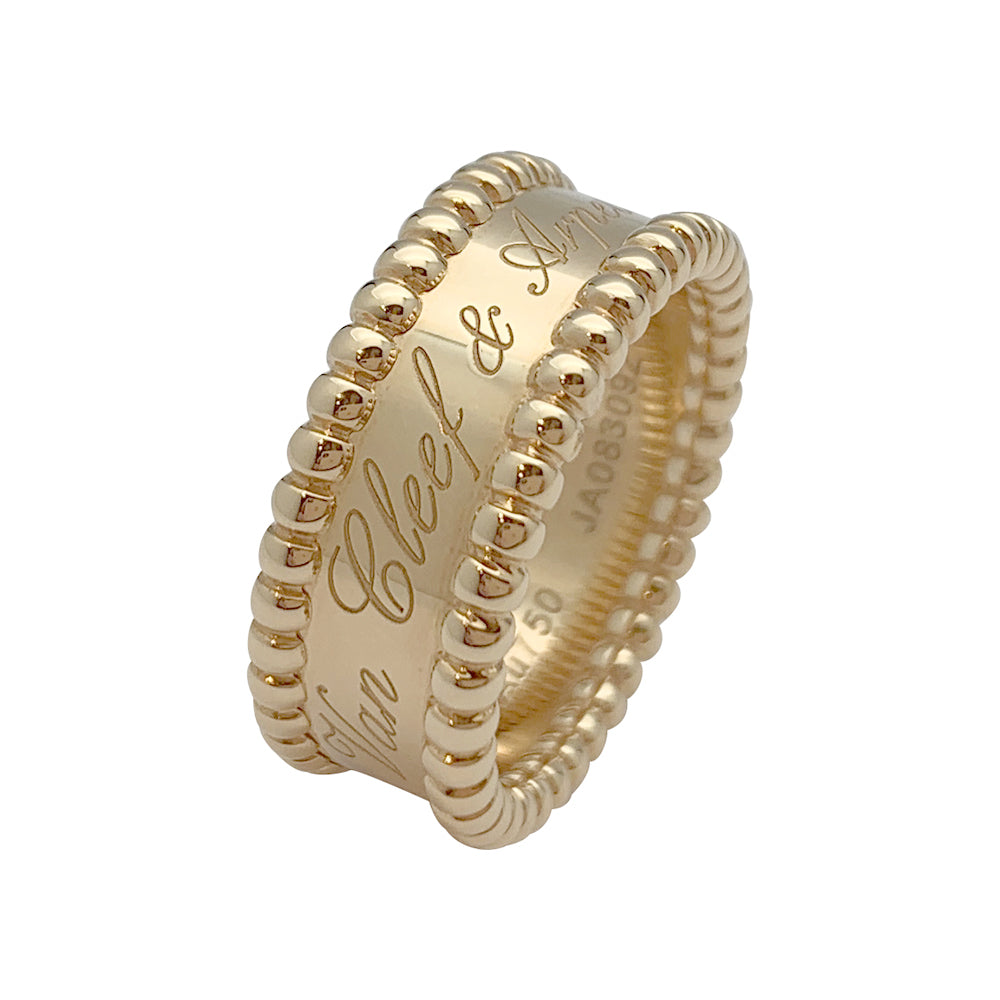 Van Cleef & Arpels ring, "Perlée signature", pink gold.