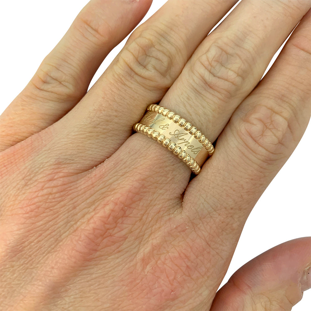 Van Cleef & Arpels ring, "Perlée signature", pink gold.