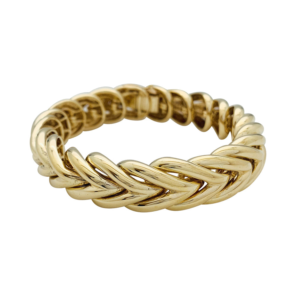 Bracelet Boucheron "Tressé" en or jaune.