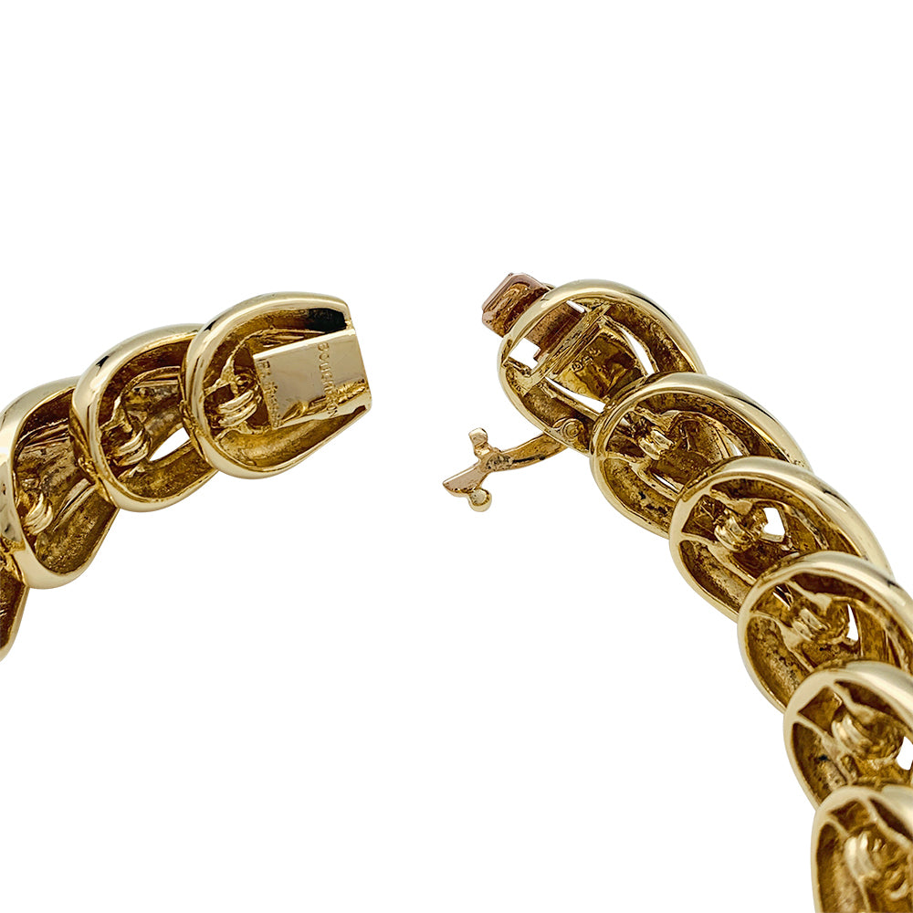 Boucheron "Braided" bracelet in yellow gold.