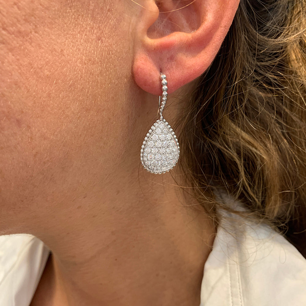 Boucheron "Serpent Bohème" earrings in white gold and diamonds.