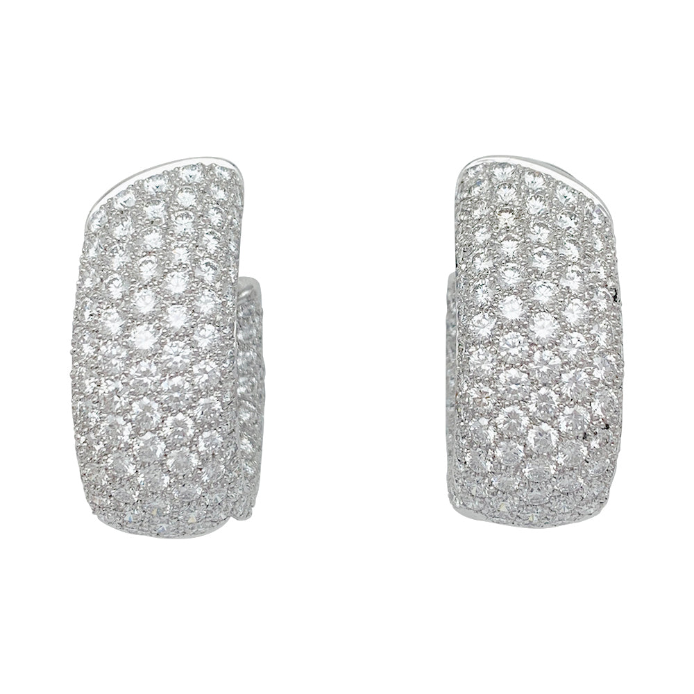 Cartier "Lakarda" earrings set with 11.71 carats of diamonds.