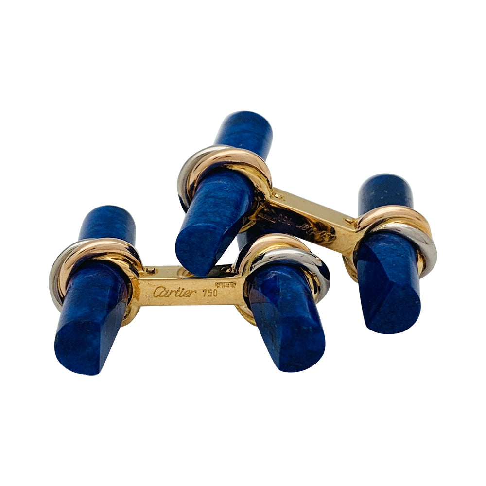 Cartier 3 gold cufflinks, interchangeable sticks.