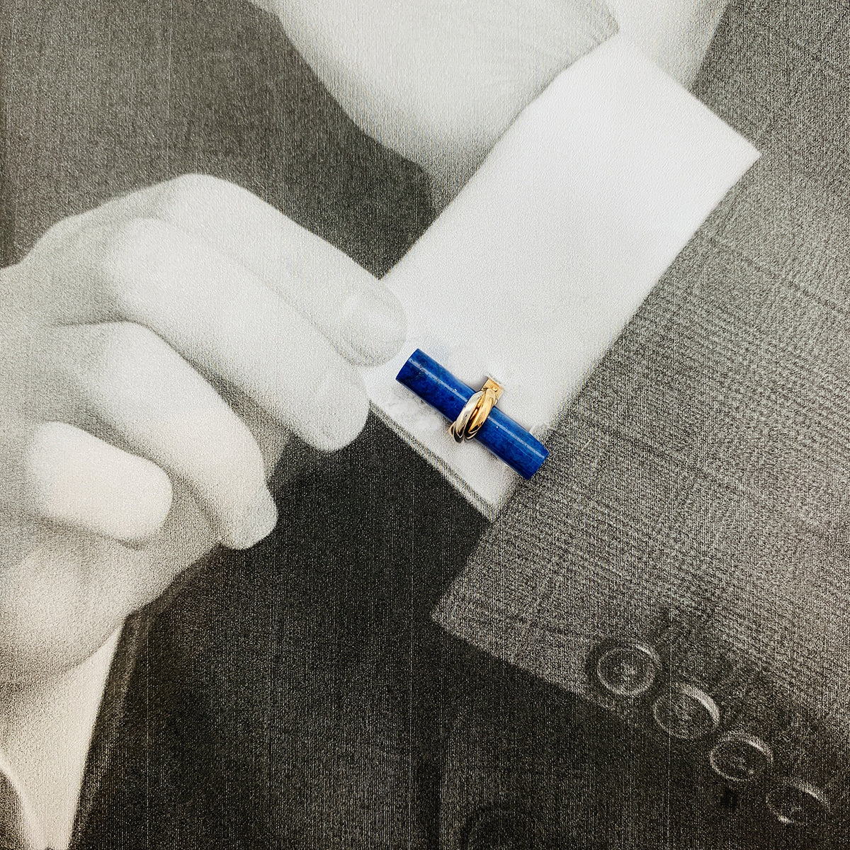 Cartier 3 gold cufflinks, interchangeable sticks.