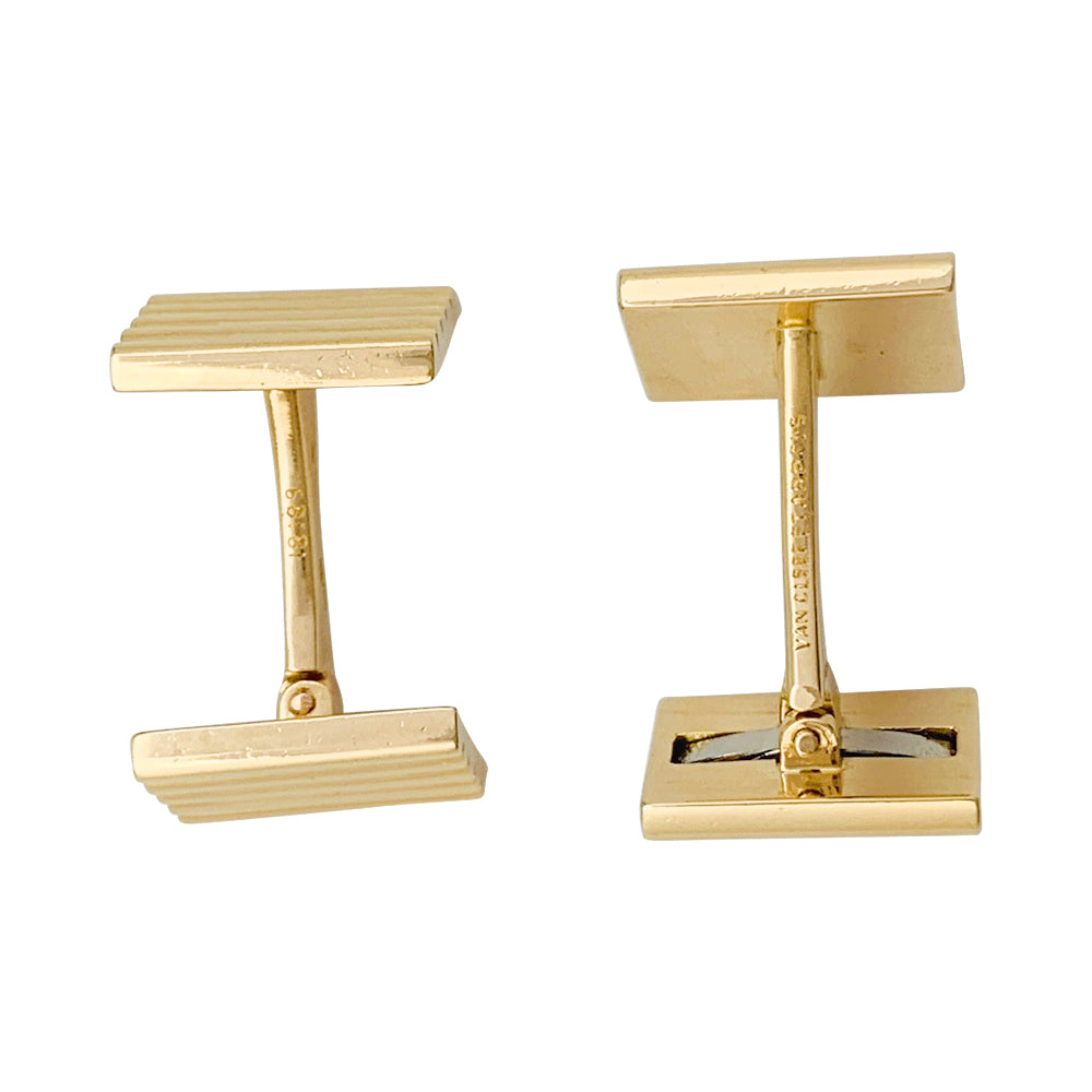 Vintage Van Cleef & Arpels yellow gold cufflinks.