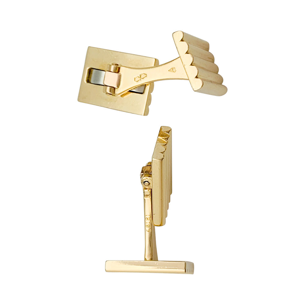 Vintage Van Cleef & Arpels yellow gold cufflinks.