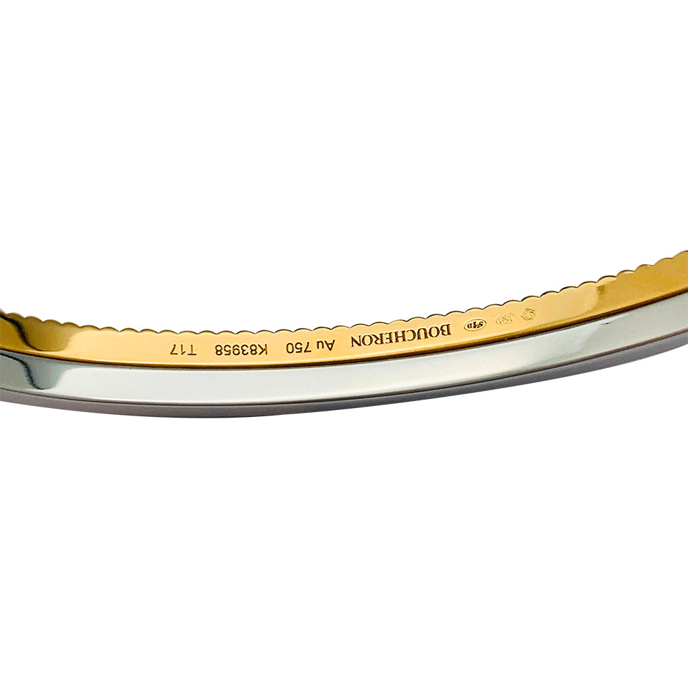 Boucheron bracelet, "Quatre Radiant", in yellow and white gold and diamonds.