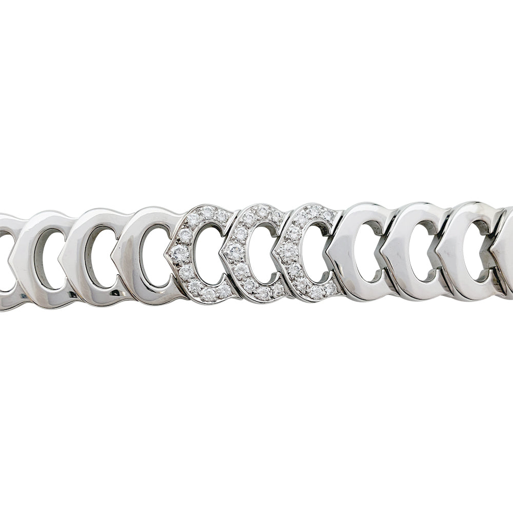Cartier "C de Cartier" bracelet in white gold and diamonds.