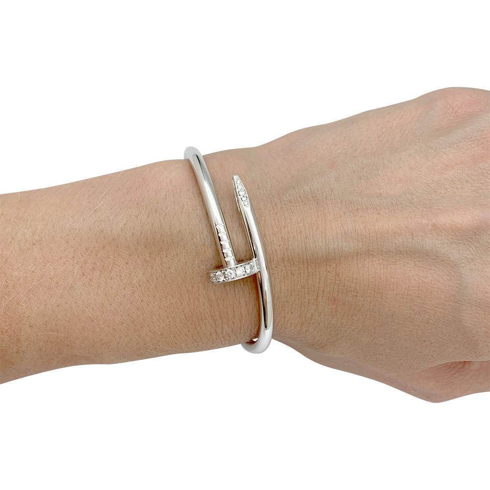 Bracelet Cartier, "Juste un clou", or blanc et diamants