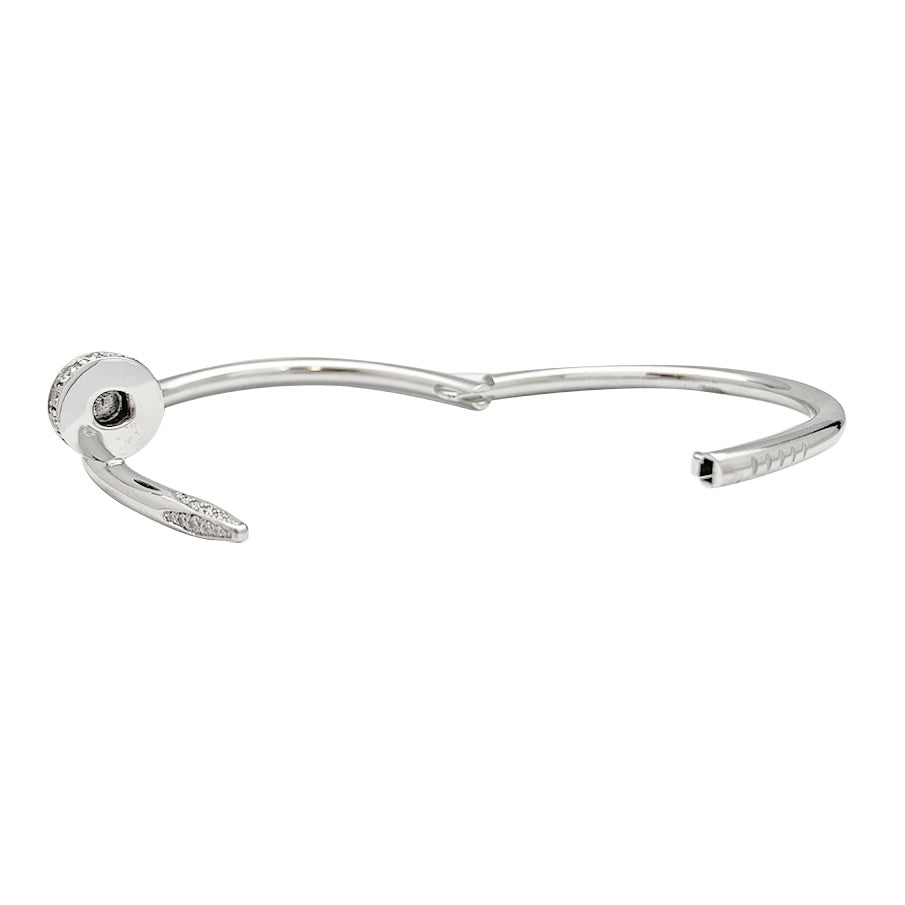 Cartier bracelet, "Just a nail", white gold and diamonds