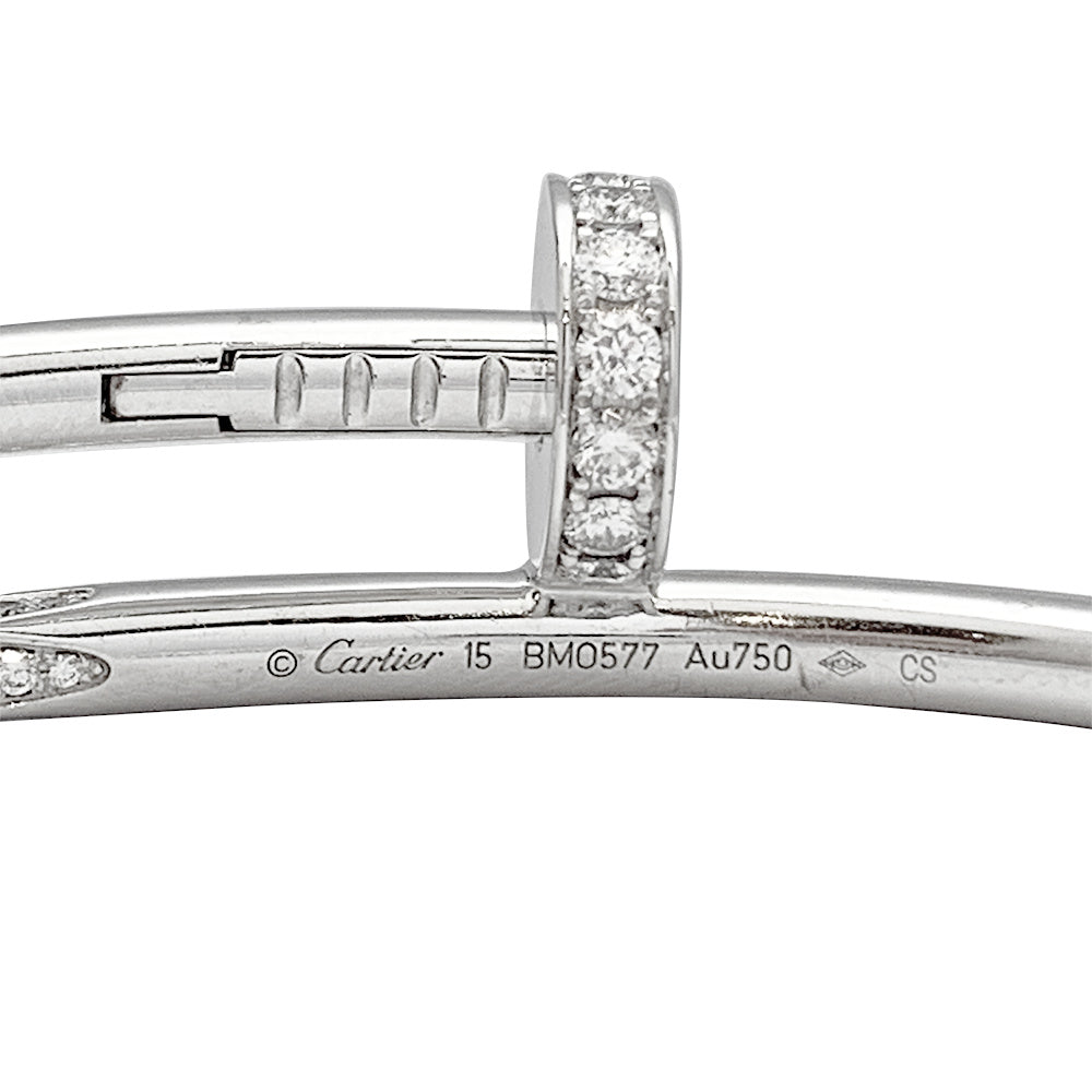 Cartier bracelet, "Just a nail", white gold and diamonds