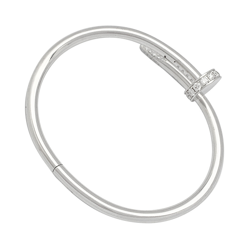 Cartier bracelet, "Just a nail", white gold and diamonds