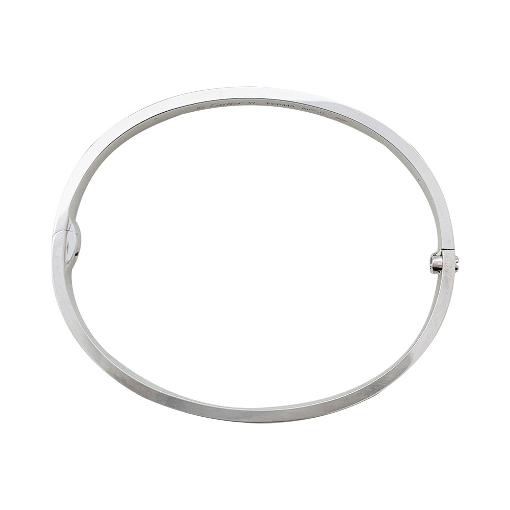 Cartier "Love" bracelet, white gold and diamonds.