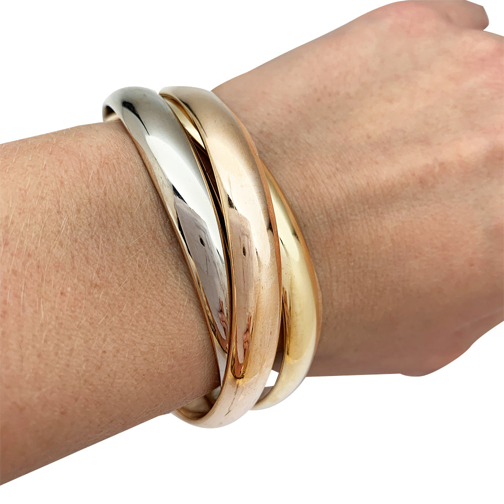 Cartier bracelet, "Trinity", 3 tones of gold.