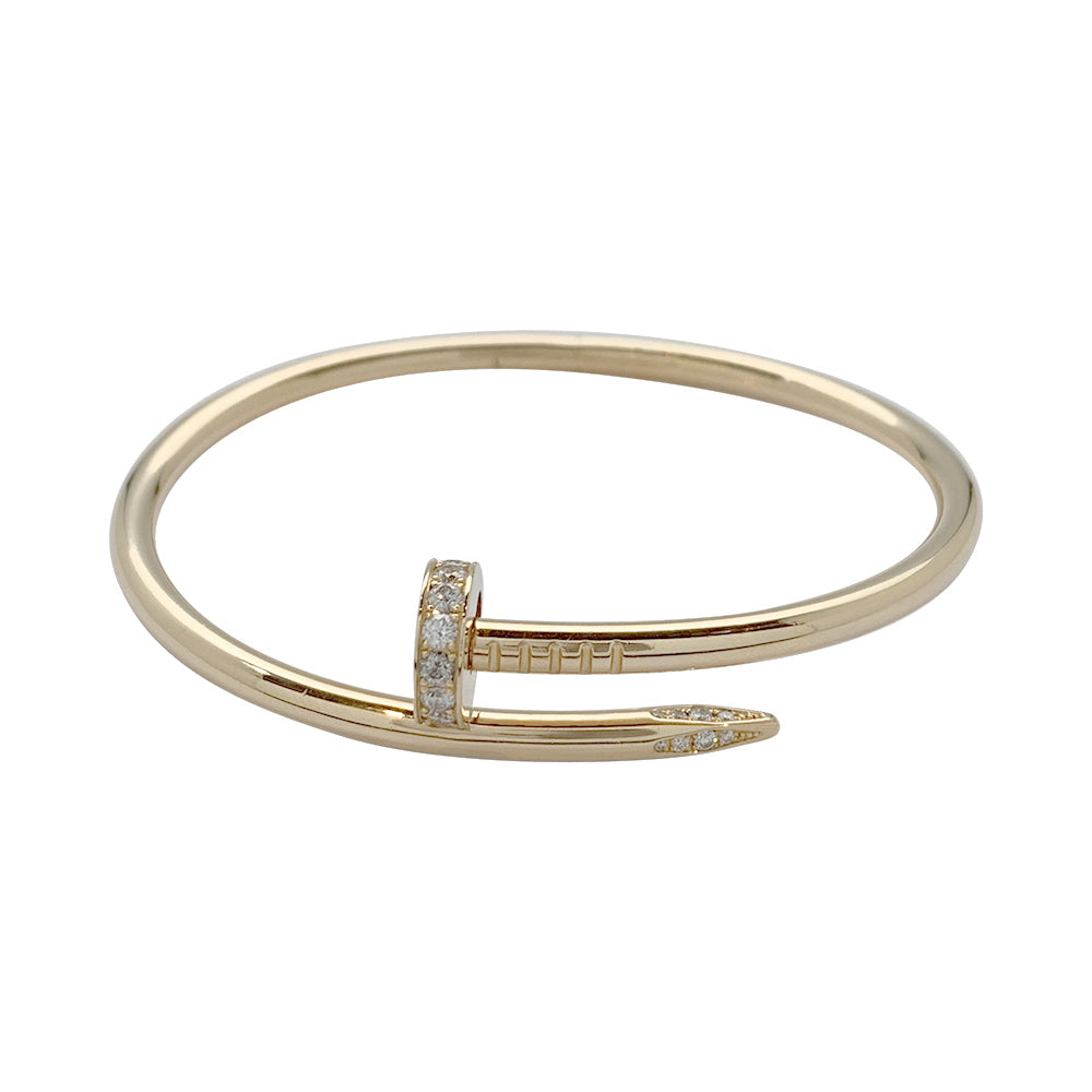 Bracelet Cartier, "Juste un clou", or jaune, diamants.