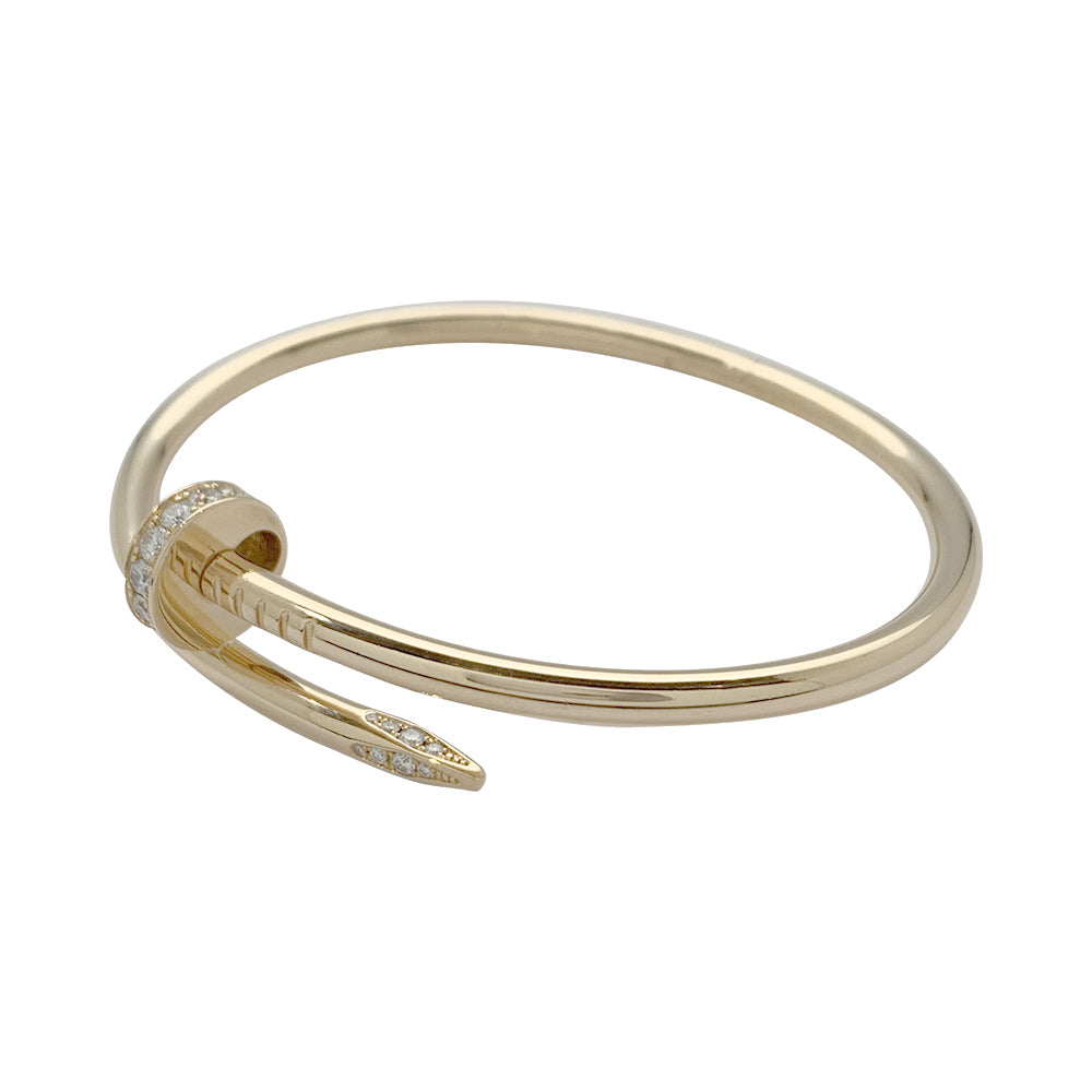 Bracelet Cartier, "Juste un clou", or jaune, diamants.