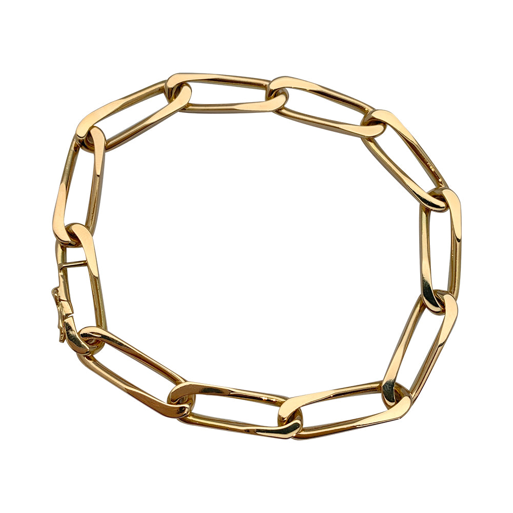 Bracelet Cartier, maille cheval, or rose.