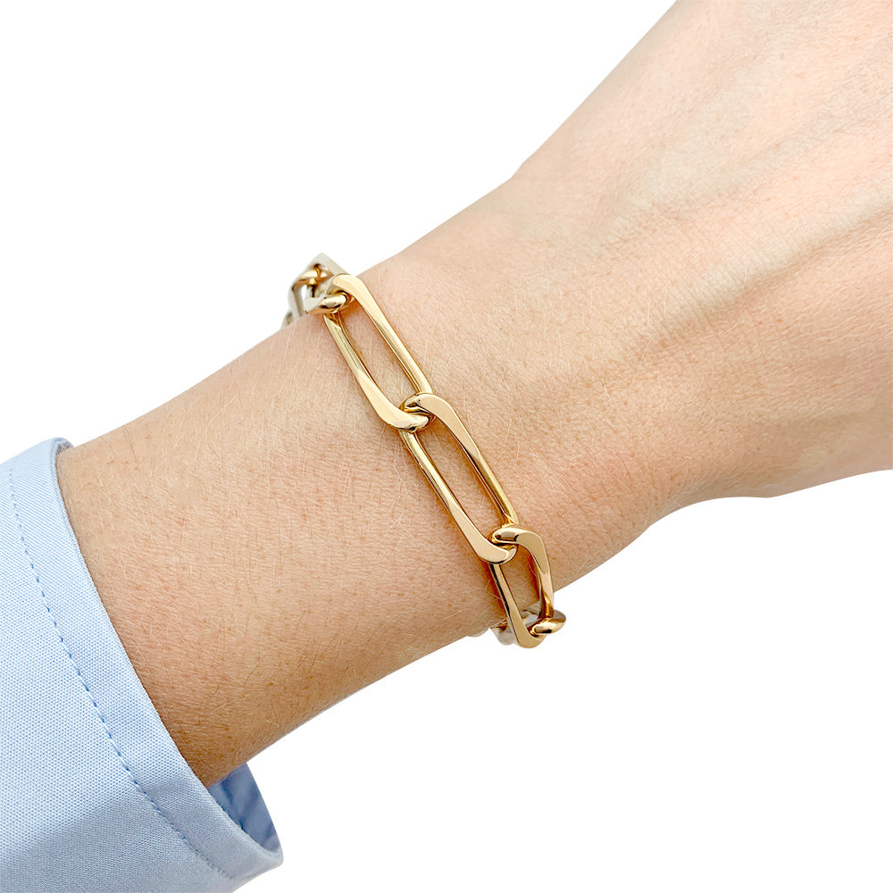 Cartier bracelet, horse link, pink gold.