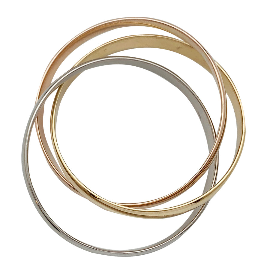 Cartier bracelet, "Trinity", 3 tones of gold.
