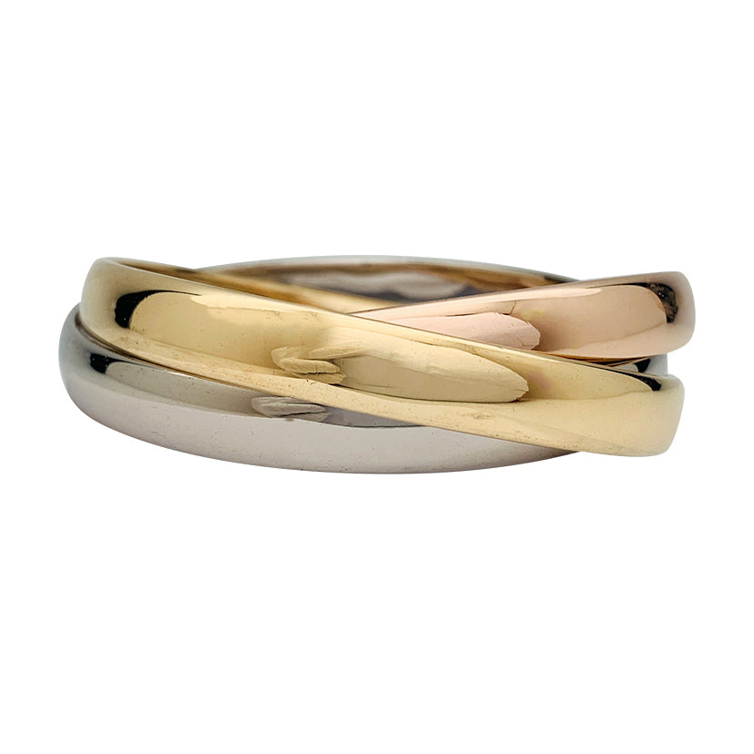 Bracelet Cartier, "Trinity", 3 tons d'or.