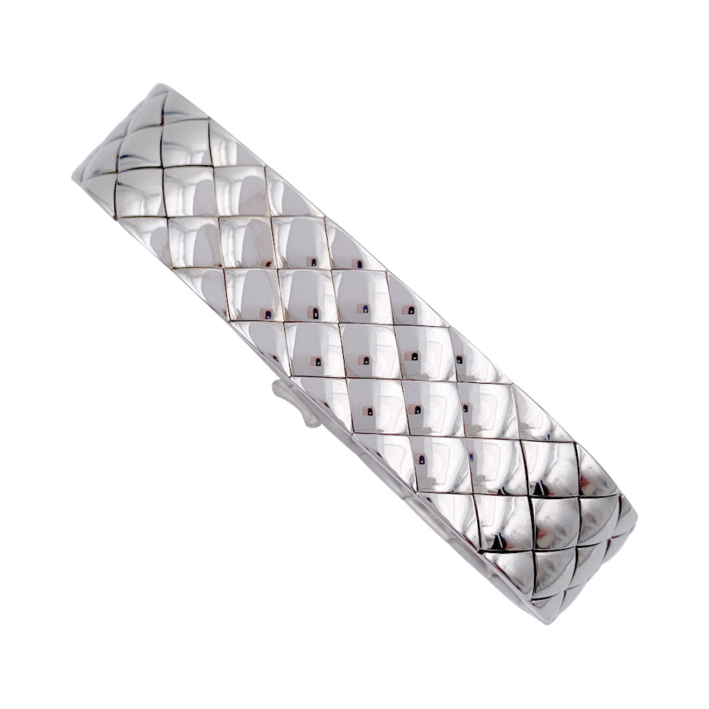 Chanel bracelet, "Quilted", white gold.