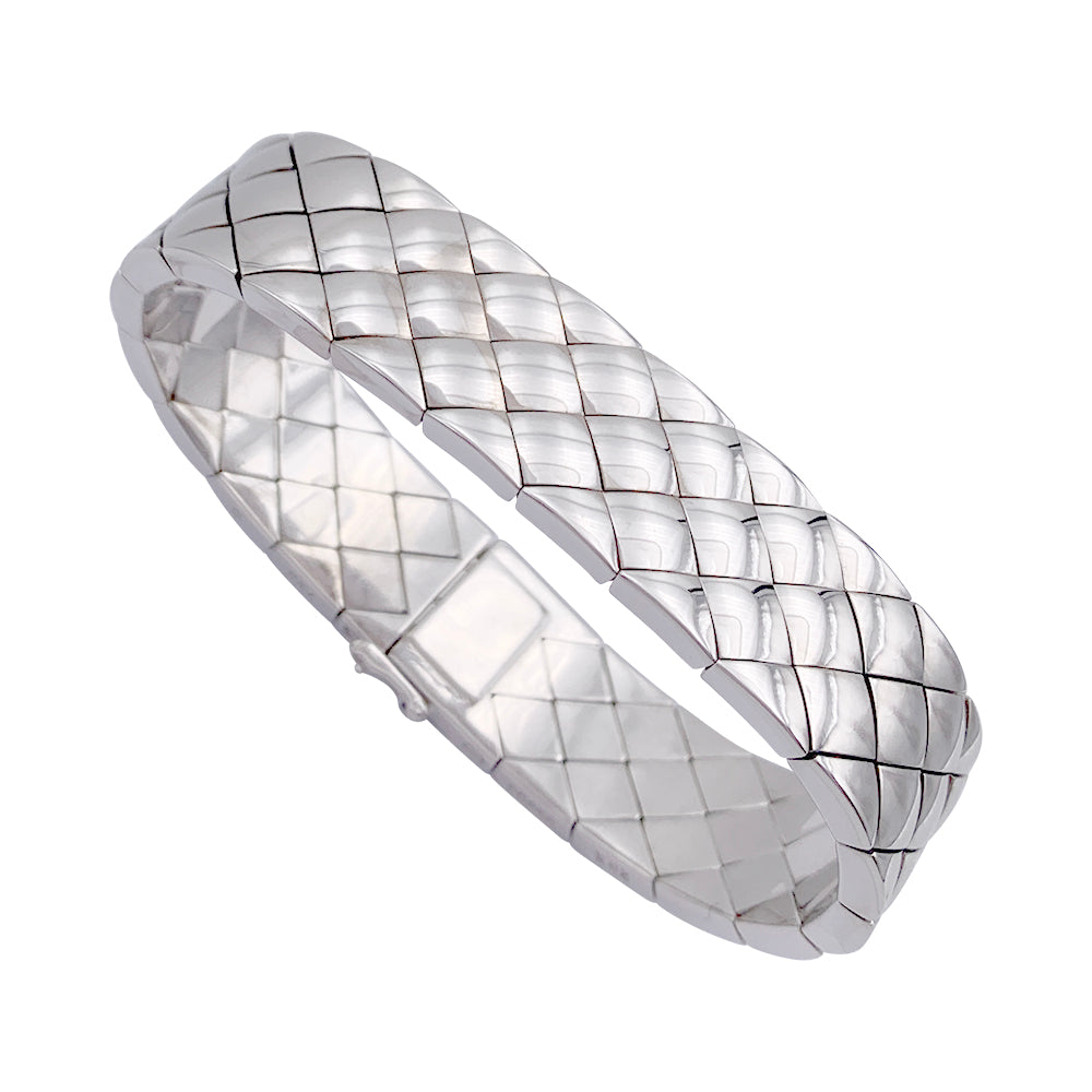 Chanel bracelet, "Quilted", white gold.
