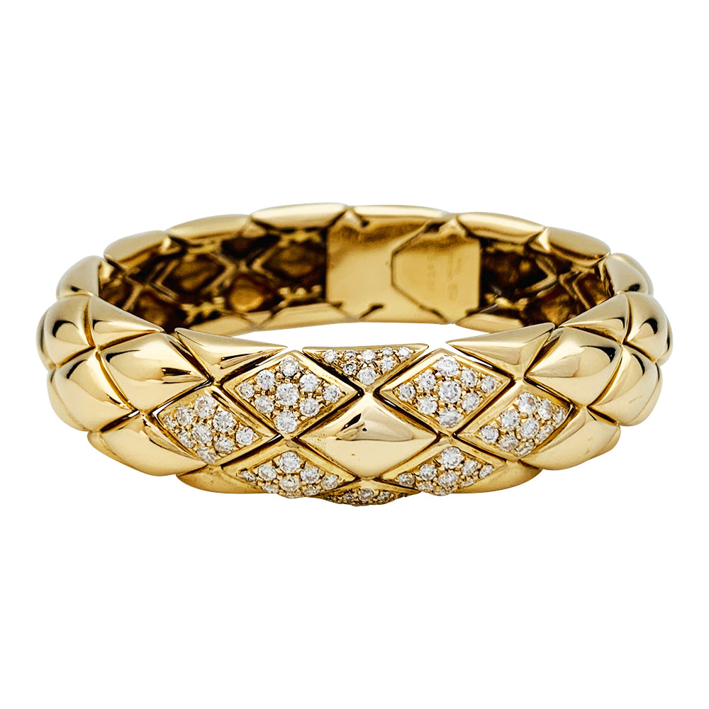 Chaumet bracelet, "Les Belles Cordelières", yellow gold and diamonds.