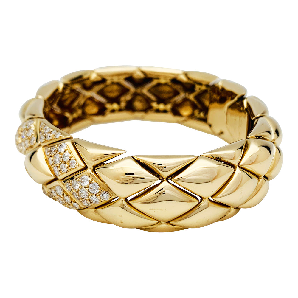Chaumet bracelet, "Les Belles Cordelières", yellow gold and diamonds.