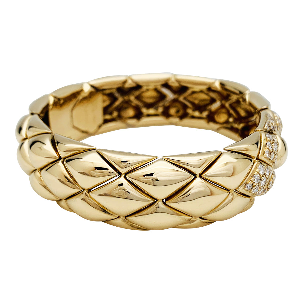Chaumet bracelet, "Les Belles Cordelières", yellow gold and diamonds.