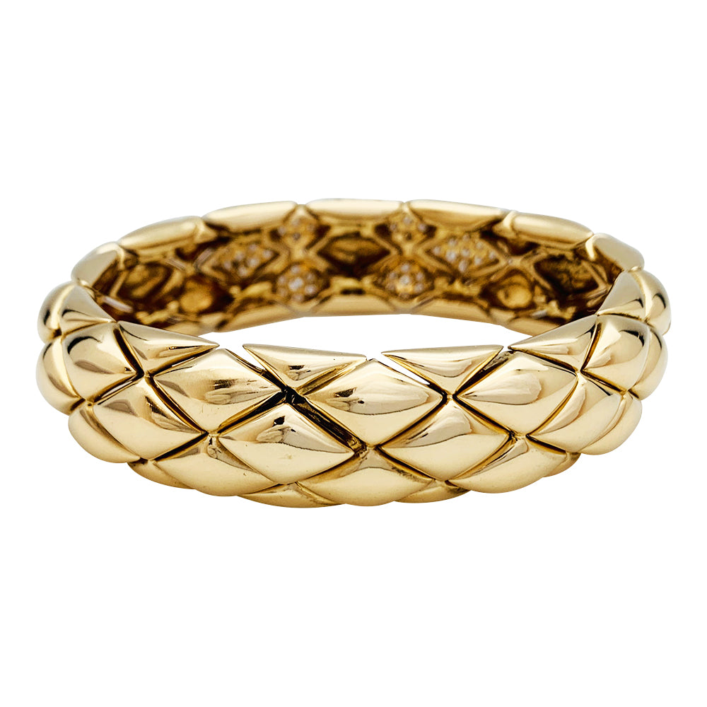 Chaumet bracelet, "Les Belles Cordelières", yellow gold and diamonds.