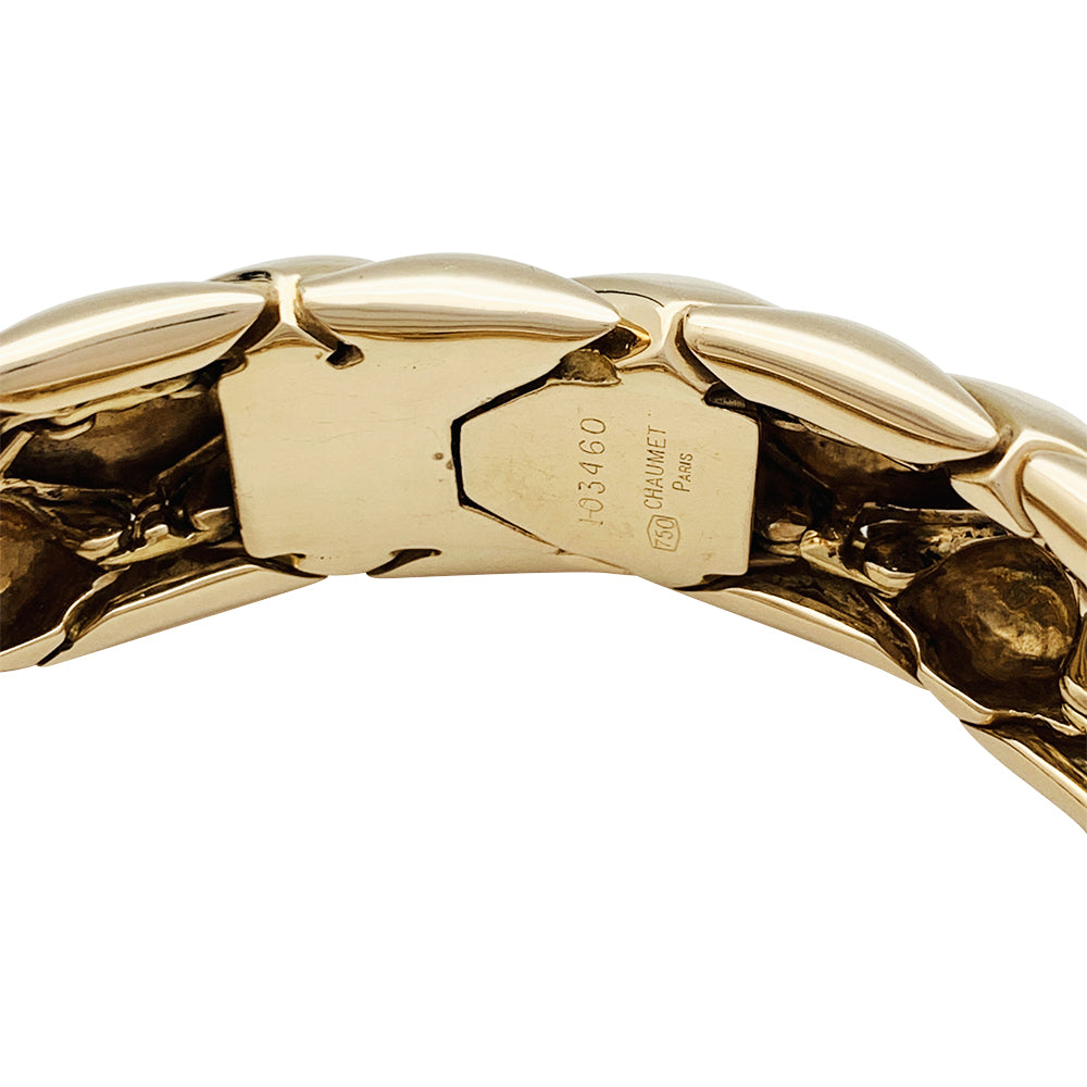 Chaumet bracelet, "Les Belles Cordelières", yellow gold and diamonds.