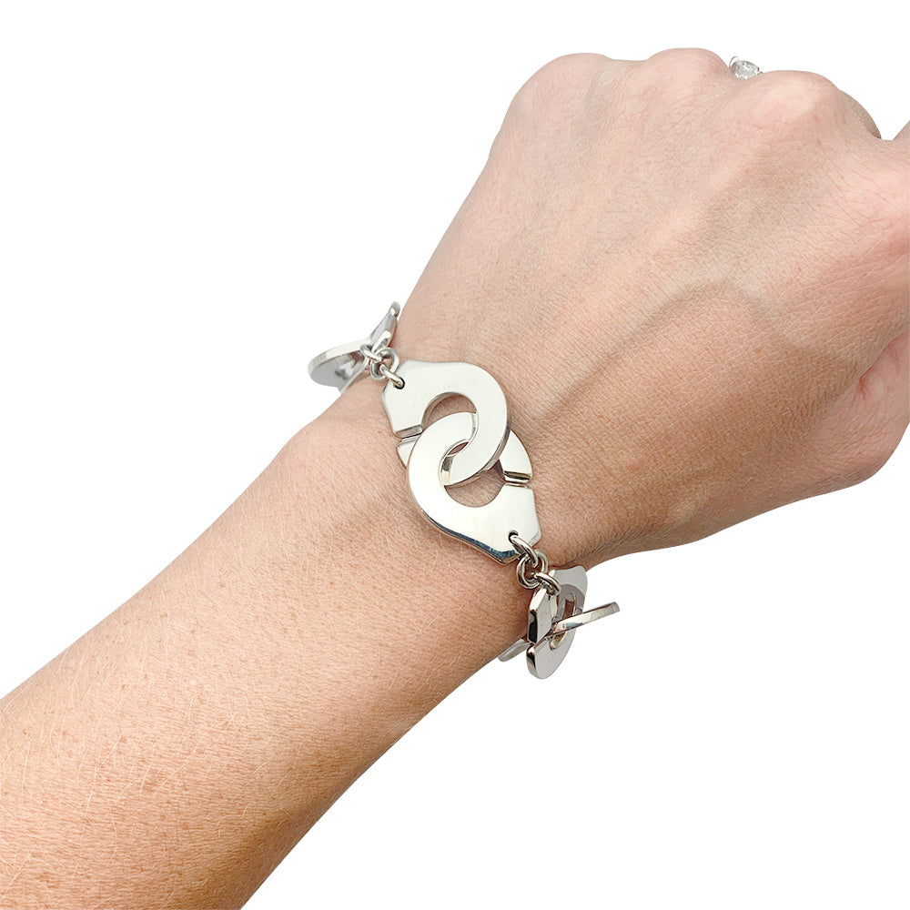 Dinh Van "Handcuffs R20" bracelet in silver.