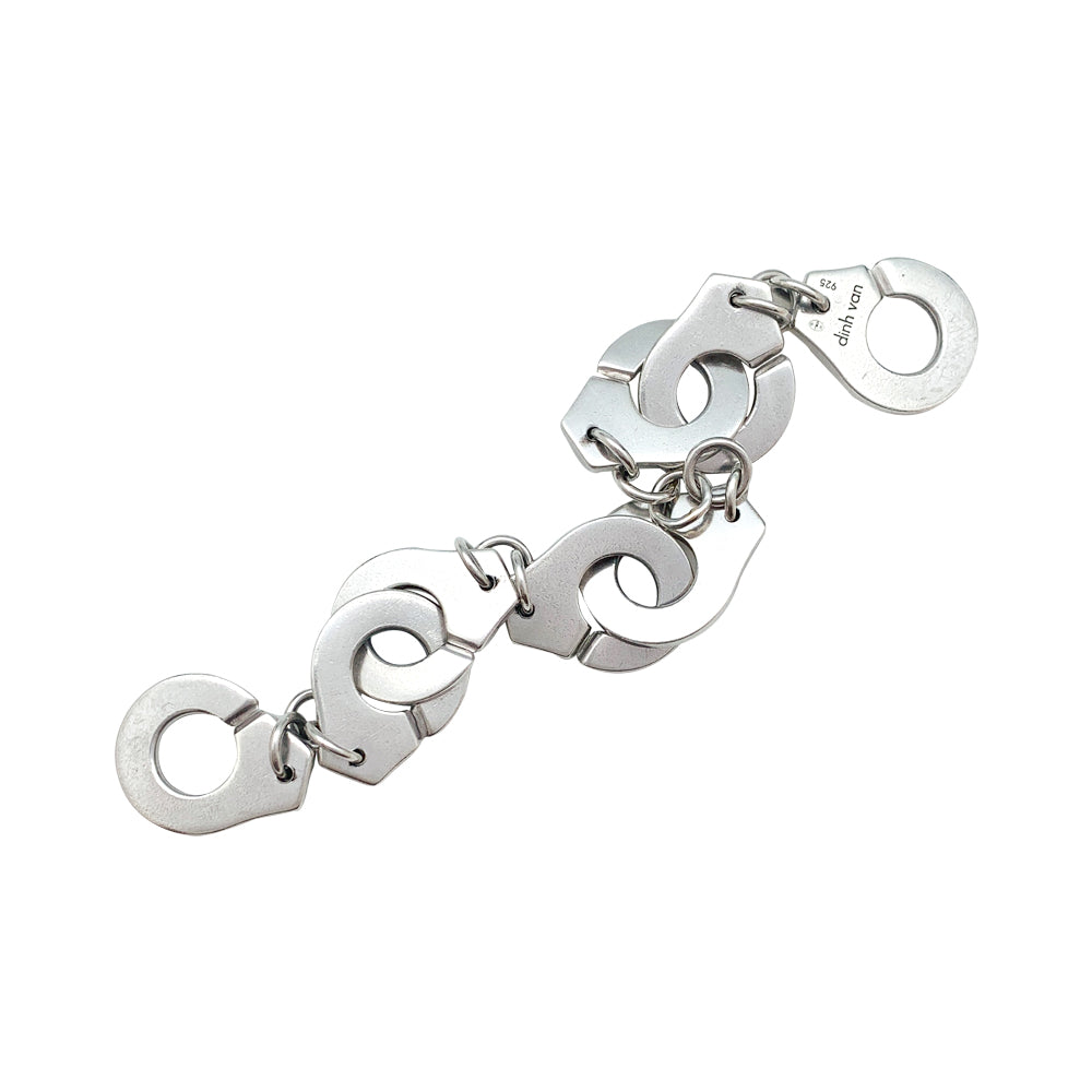 Dinh Van "Handcuffs R20" bracelet in silver.